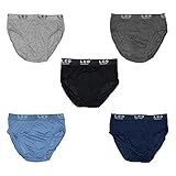 3-Pack Men's Basic Briefs Underwear 100% Cotton Comfort (M 32-34, 3 Random Colors) 366-3-M