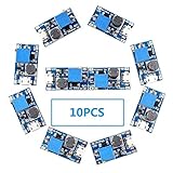 Eiechip MT3608 Mico USB DC Voltage Regulator Step Up Boost Converter Power Supply Module 2V-24V to 5V-28V 2A (Pack of 10)