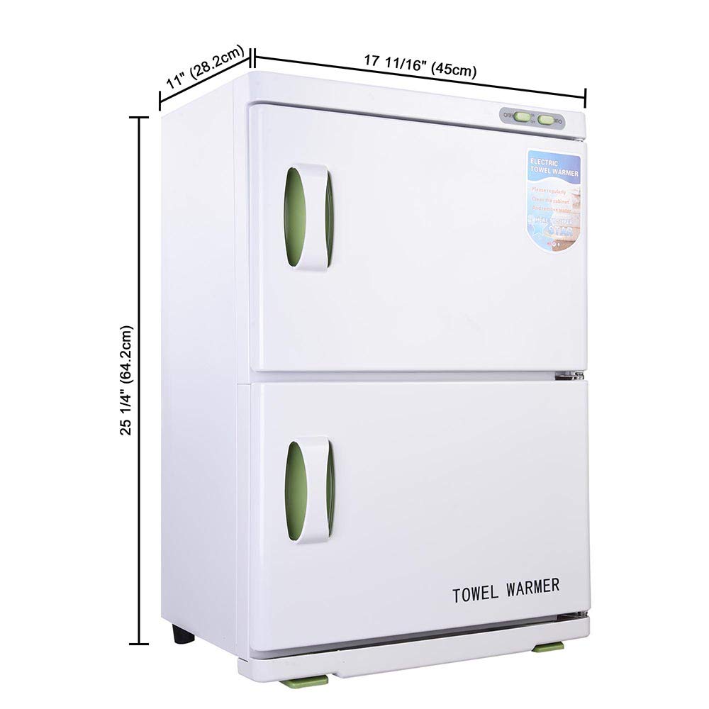 AW 46L 2in1 Electric Dual Cabinet Hot Towel Warmer Heat Machine Facial Skin Spa Massage Nail Beauty Salon Barbershop Equipment: Beauty