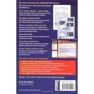 Oxford Learner's Thesaurus with Cd-Rom
