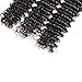 Aatifa Lace Rosa Brazilian Virgin Hair Deep Wave 3 Bundles 100% Unprocessed Natural Color Can Be Dyed and Bleached, (22/24/26 Inch)