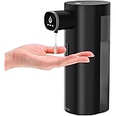 Automatic Liquid Soap Dispenser Touchless, USB Rechargeable Smart Hand Soap Dispenser, 13.5oz/400ml, 3-Level Adjustable, Compatible with Thick Thin Dish Soap for Bathroom Kitchen, Clog-Free, Black
