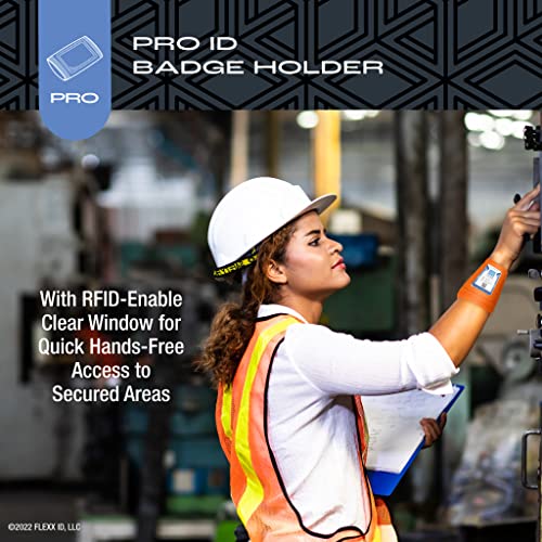 FLEXX ID PRO ID Badge Holder with RFIDEnabled Clear Window for Quick