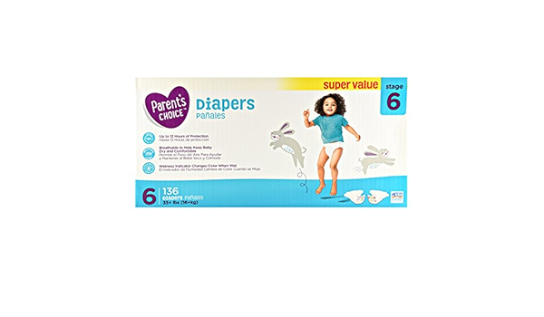 size 6 parents choice diapers