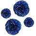 Cream Navy Blue Gold 8inch 10inch Tissue Paper Pom Pom Paper Flowers Paper Honeycomb Paper Lanterns for Navy Blue Themed Party,Party Decoration Bridal Shower Decor Baby Shower Decoration