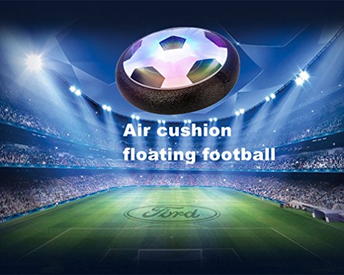 Kids Toys Amazing Light-up Air Power Soccer Disk Hover Ball with Powerful LED Light Foam Bumpers Football Training Indoor or Outdoor for Boys Girls (Hover Ball)