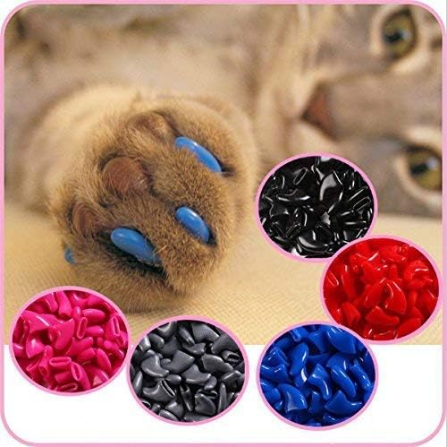 ✔ IMAKAR® Cat Claws Protector, 20 PCS supplied with glue tube and precision applicator. Not Toxic & easy to use. This cats claws protector is the perfect solution to protect you & your interior. (TRANSPARENT)