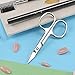 LIVINGO Premium Manicure Nail Scissors Multi-purpose Stainless Steel Cuticle Pedicure Beauty Grooming Kit for Eyebrow, Eyelash, Dry Skin Curved Blade 3.5 inch