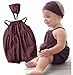Matoen 2PCS/Set Toddler Kid Baby Girls Dots Romper+Headband Clothes Outfit (6-12 months)