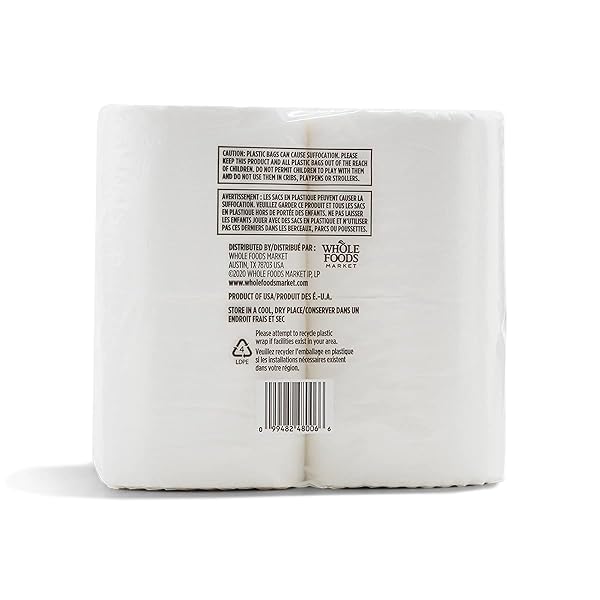 365 BY WHOLE FOODS MARKET, SUSTAINABLY SOFT BATH TISSUE, HYPOALLERGENIC, 286 SHEETS PER ROLL, 12 COUNT