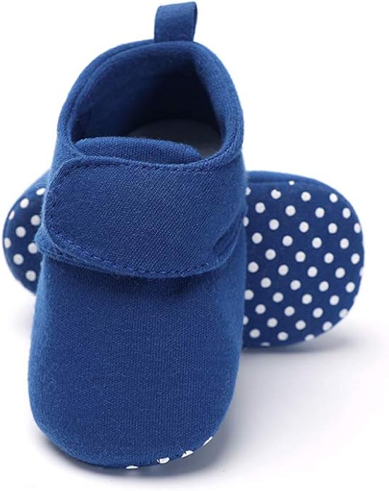 Baby Girls Boys Stripe Cotton Fabric Shoes Soft Sole AntiSlip Baby