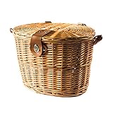 Boardwalk Bike Co.. - Wicker Bike Basket for Cruisers, Good for Dogs, Picnics, Schwinn, Women Bicycle Front Accessory