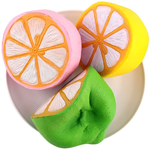 UKnows Slow Rising Squishy Toy Stress Relief Kawaii Cream Scented A Half of Lemon Charm