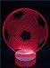 AZALCO 3D Illusion LED Night Lamp Soccer 16 Color Change with Build-in Battery