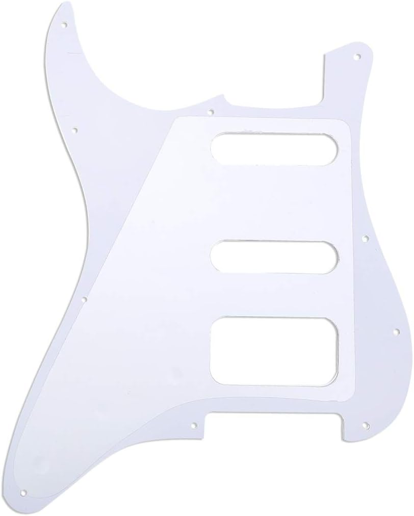 Musiclily Pro 11-Hole Round Corner HSS Guitar Strat Pickguard for USA/Mexican Stratocaster Open Pickup, 4Ply Tortoise - Image 3