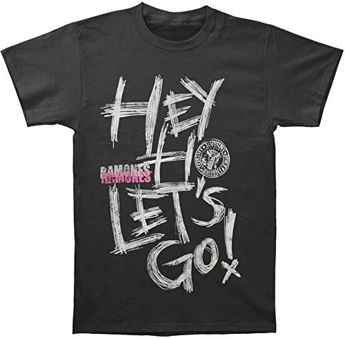 Ramones Men's Sketch Hey Ho Lets Go T-shirt Medium Grey