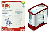 NUK/Gerber Seal N Go Breast Milk Bags (100 Count) with Milk Bag Storage Rack