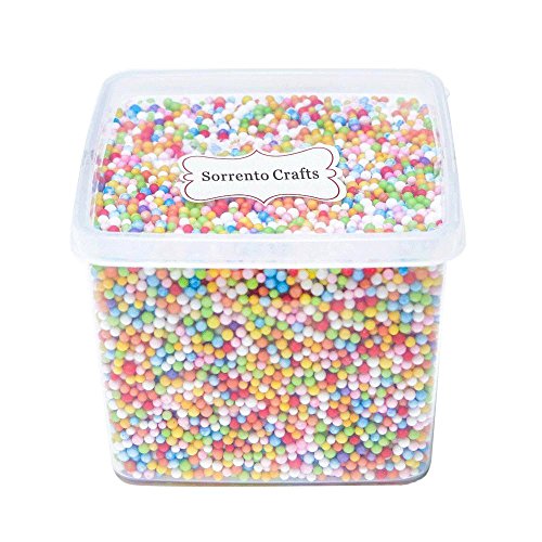 2-4mm(0.08-0.15 Inch) Mini Styrofoam Foam Balls Decorative Slime Ball DIY Wedding Party School Home Decoration Approx 24000Pcs (Mixed color 2)