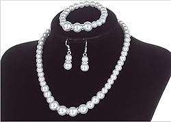 Fashion Classic Faux Pearl Jewelry Set Necklace