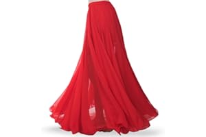 Baisdan Belly Dance Skirt for Women, Chiffon Dancing Skirt, Family Photo Outfits, Flowy Long Skirt, Halloween Costume Gift