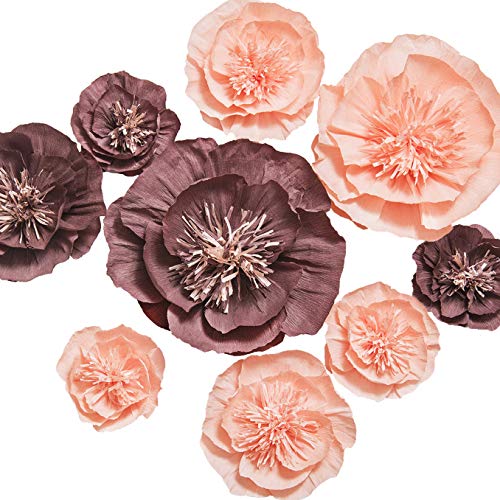 Ling S Moment Large Crepe Paper Flowers Set Of 7 Handmade