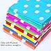 Cooraby 60 Pieces Paper Party Bags Grocery Bags Craft Treat Bags Flat Bottom Paper Party Favor Bags with 96 Pieces Label Stickers for Party Supplies,10 Colors