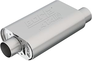 BORLA 400844 CrateMuffler for Chevrolet Small Block High Output 350/383/ 406 CID V8 3" Offset/Offset 14" x 4.35" x 9.10" Body ATAK.