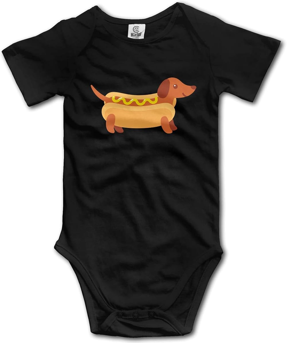 Dachshund Dog in Hot Dog Newborn Baby Boys Clothing Short