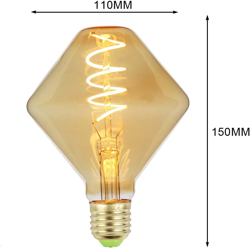 TIANFAN Vintage Led Bulb Gyro 4W Dimmable Spiral Led Filament Edison Bulb 220-240V E27 Deorative Light Bulb Warmth Glow - Image 4