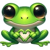Frog Vehicle Decals Funny Green Animal Graphic Bumper Stickers B028 | 2-Pack 5.9 x 5.3 Inch animal decals create a charming frog theme for cars gear and outdoor items