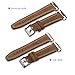 bayite Leather Bands Compatible Fitbit Ionic, Genuine Leather Replacement Accessories Straps Wristband Women Men, Olive Brown