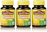Nature Made Potassium Gluconate 550 Mg, 100 Count (3 Pack)