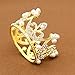 Round Mini Rhinestone Crown Pearl Crystal Princess Crown Bridal Wedding Newborn Baby Crown Gold