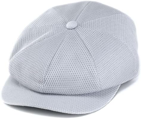 Amazon キャスケット メンズ 帽子 夏 通気性抜群 メッシュ生地 簡単手洗い ハンチング 帽子 グレー Lサイズ キャスケット ハンチング帽 通販