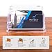 MaxGear Clear Acrylic Business Card Holder 2 Pocket Business Card Display Plastic Business Card Stand Holder Desktop Multi Business Card Holder with 120 Card Capacity,3 Pack