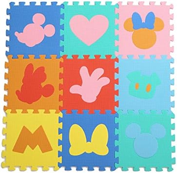 Amazon Co Jp Snoopy Disney パズルマット ジョイントマット 9枚組 ミニタオル ディズニー カラー ホーム キッチン