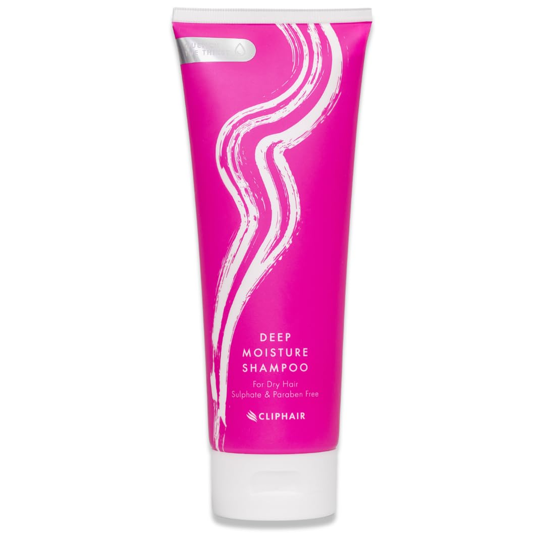 Cliphair Sulphate and Paraben Free Shampoo for Hair & Extensions I Best for Dry & Damaged Hair 8.45 Oz (250ml) I Infused with Shea Butter for Moisture Locking I Instant Results