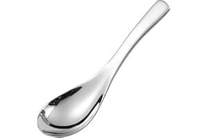 Stainless Steel Spoon, Chinese Spoon, Stainless Steel Earl Spoon, Deep Round Bottom Spoon, 6 Spoons