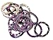 Wigspedia Handmade Crochet Glass Seed Bead Nepal Boho Bracelet - Wholesale Purple Scheme (12 Pieces Nepal Bracelets)