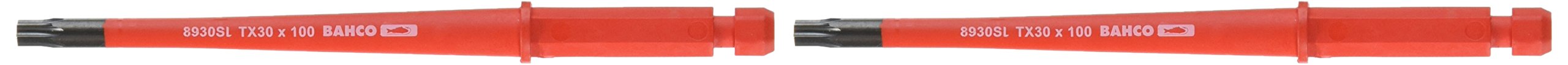Bahco 8930SL-2P Slim/Insulated Interchangeable Blades for Torx Head Screws, Red, Size 30, Set of 2 Piece