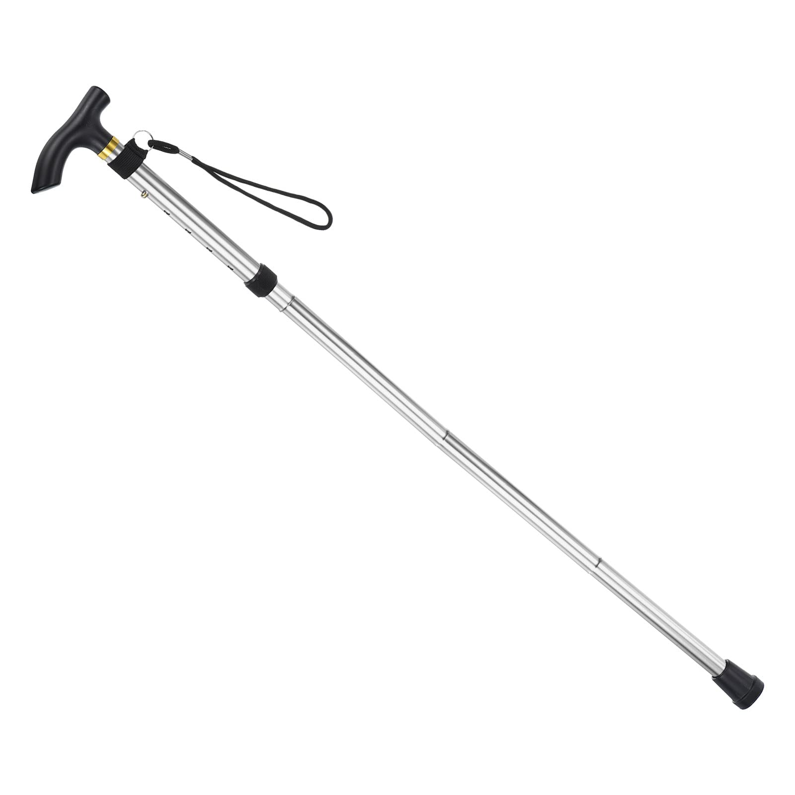 PATIKIL Trekking Poles, Collapsible Hiking Pole 33-37 Inch Telescopic Folding Cane Quick Lock Aluminum Alloy for Outdoor Hiking Walking Camping, Silver