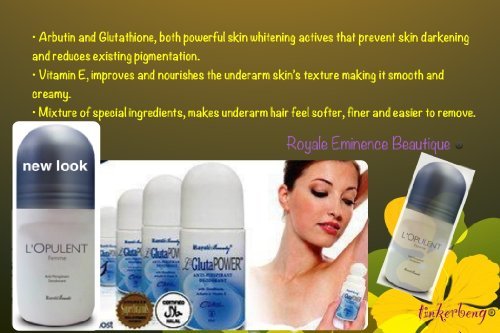 L 'OPULENT FEMME Anti-perspirant Deodorant 50ml. W/ Glutathione, Arbutin & Vit. E