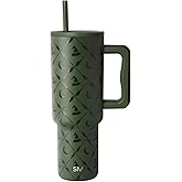 Simple Modern Halloween 40 oz Trek Tumbler with Handle and Straw Lid | Cup Holder Friendly Insulated Stainless Steel Travel Mug | Argyle Witch