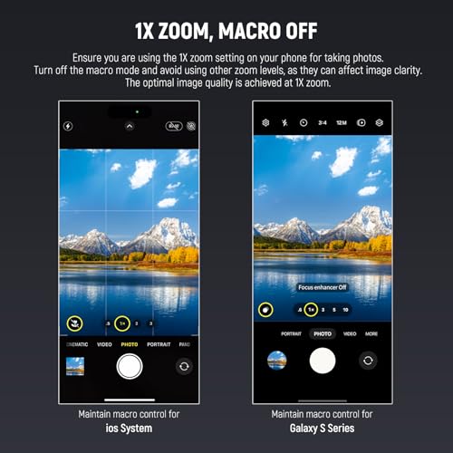 NEEWER 18mm 100° Wide Angle Lens 0.5X Magnification with 17mm Thread Phone Lens Clip & 67mm Filter Adapter Ring, Also for Phone Cage/Phone Case/Phone Clamp/Backplate, LS-42 PRO