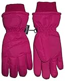 N'Ice Caps Kids Bulky Thinsulate and Waterproof Ski Glove With Ridges (8-10yrs, Fuchsia)