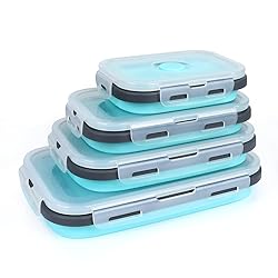 VIGIND Set of 4 Collapsible Foldable Silicone Food
