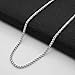 KissYan Stainless Steel 1.5mm to 3.5mm Rolo Cable Wheat Necklace For Unisex Adult 16 to 36 Inch Option