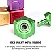 JZH Metal Aluminum Infinity Cube Fidget Hand Spinner Finger Spin Toys, Removable Finger Rubik Cube Naughty Toys. (Black)