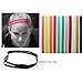 UPmall Sports Headband No Slip Grip Hairband Elastic Pullover 0.79 Inch Wide Double-straps Silicone Lined Sweatband