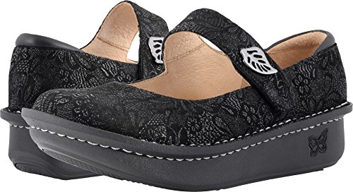 Alegria Women's Paloma Exclusive Black Leaf Mary Jane